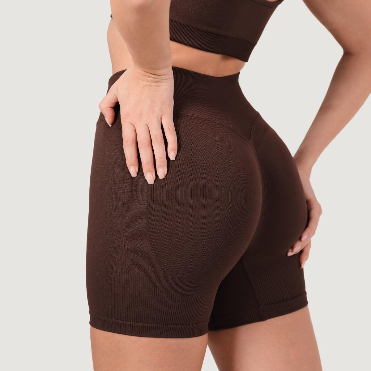 Pantaloncini donna fitness slim marroni NEO 4/7