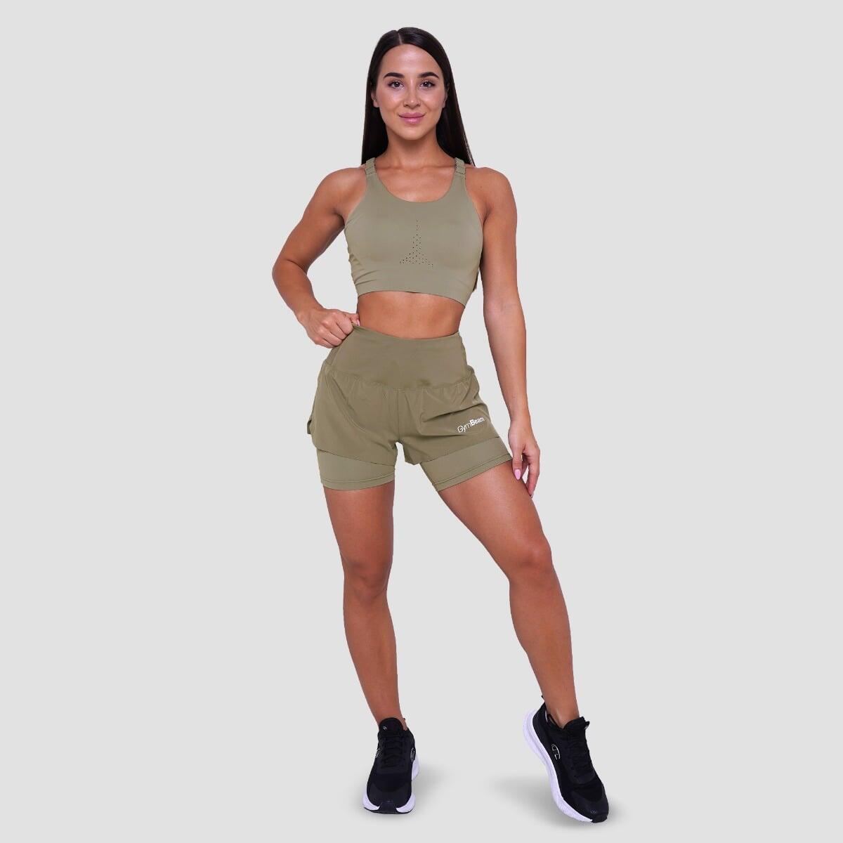 Pantaloncini donna running slim verdi Pulse 6/7