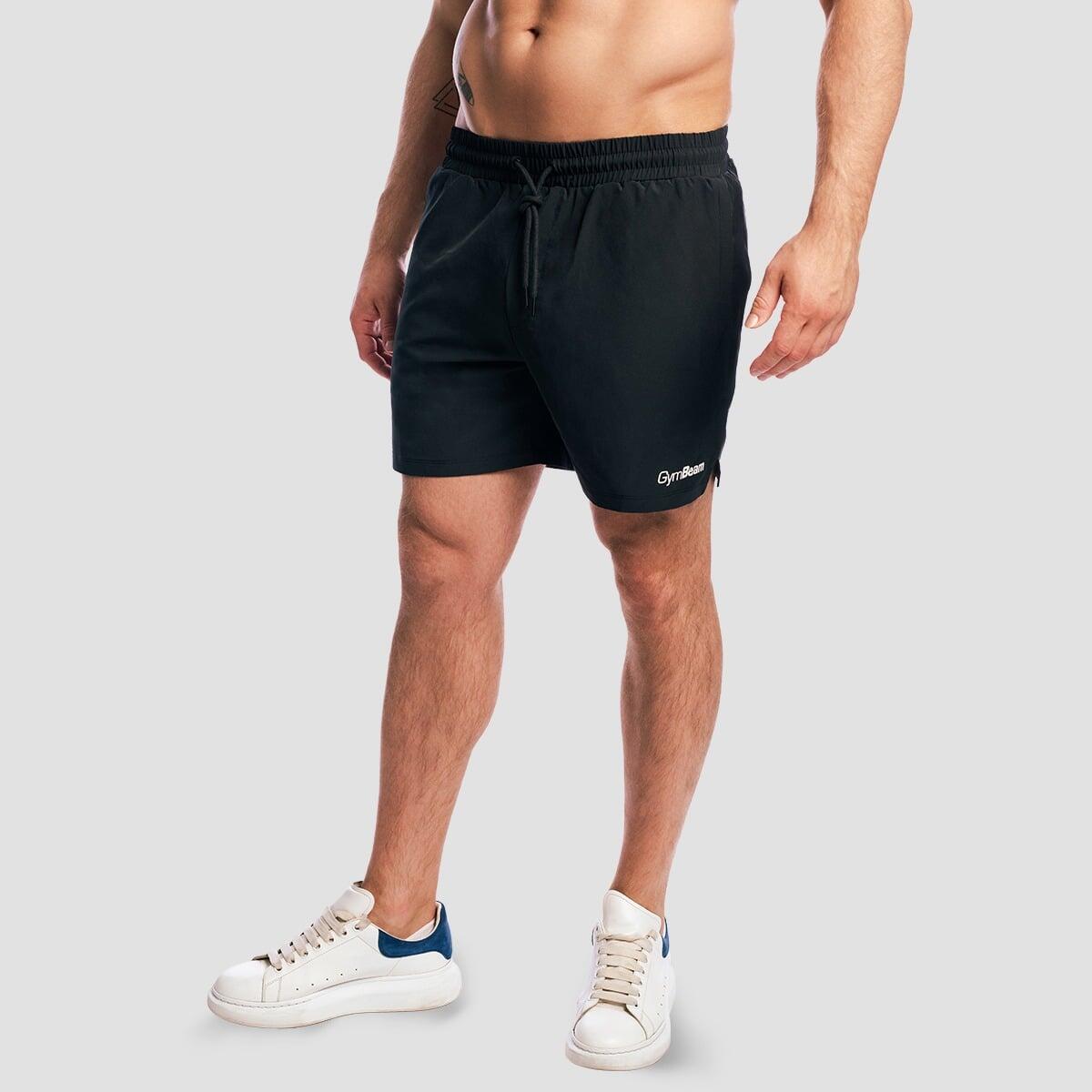 Szorty męskie fitness regular z kieszeniami czarne Base 4/7
