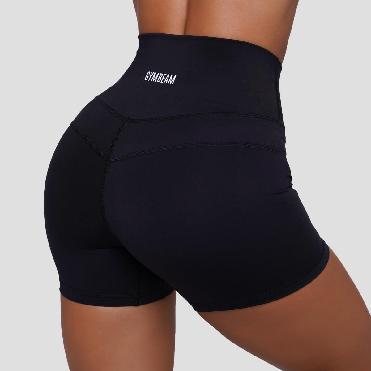 Pantaloncini donna fitness slim neri FIT 3/7