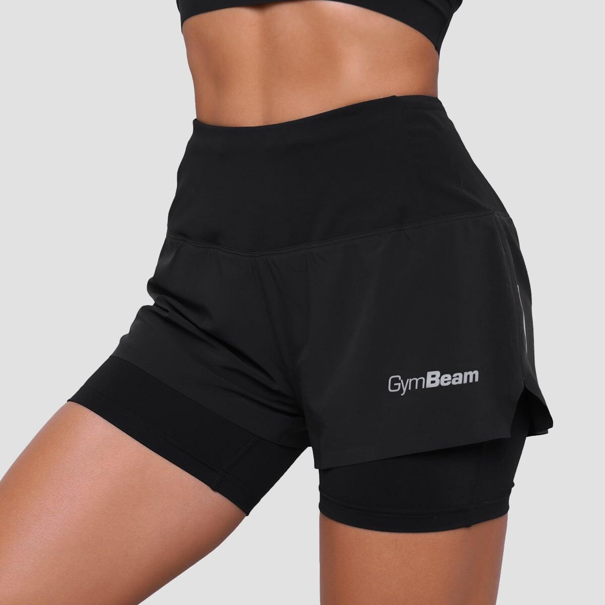 Pantaloncini donna running slim neri Pulse 2/7