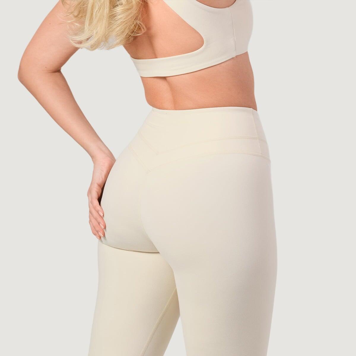 Legginsy damskie fitness z wysokim stanem NEO Almond 4/7