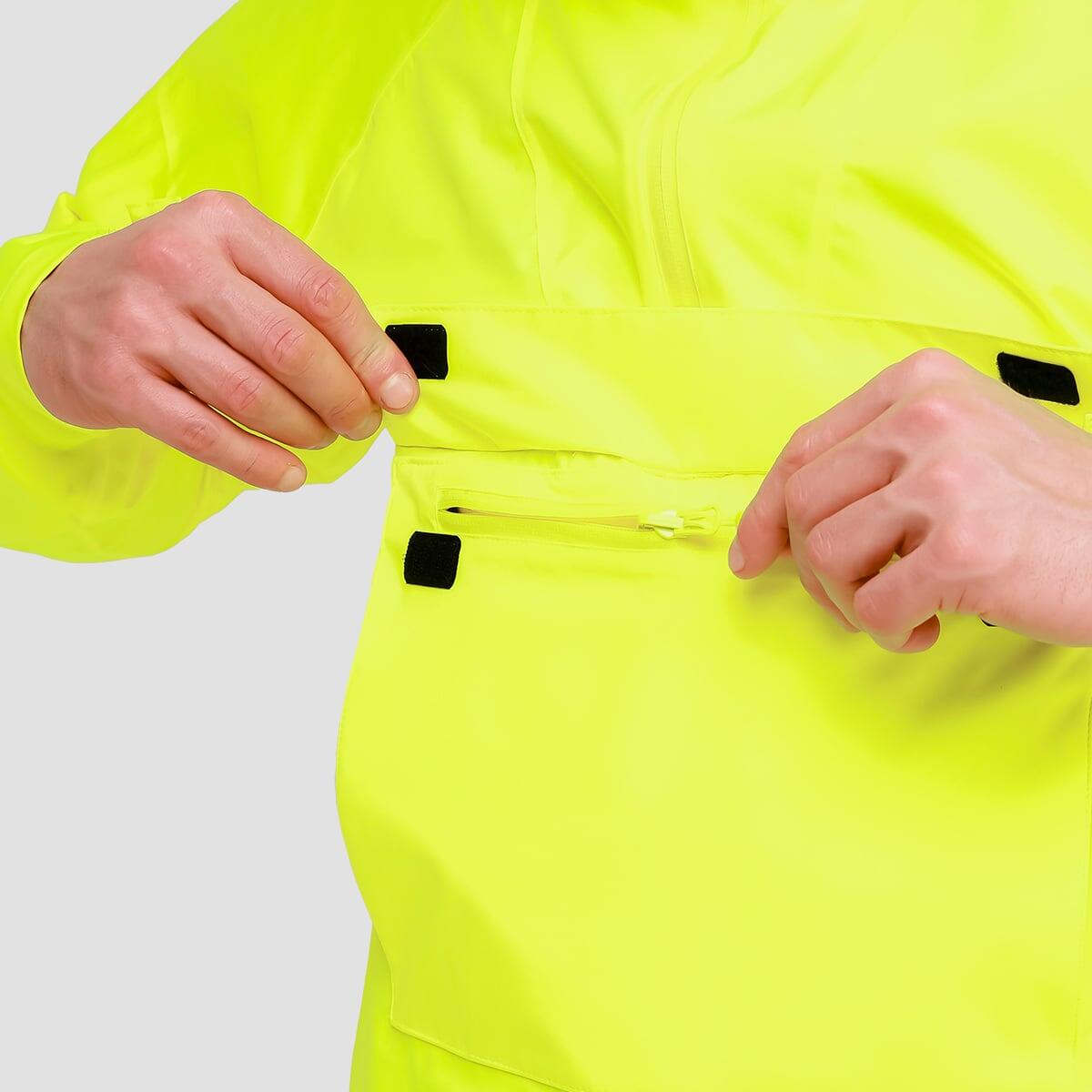 Giacca uomo trekking impermeabile gialla Smock 2/7