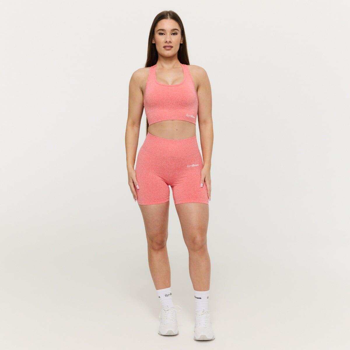 Szorty damskie fitness bezszwowe koralowe FLO 5/7