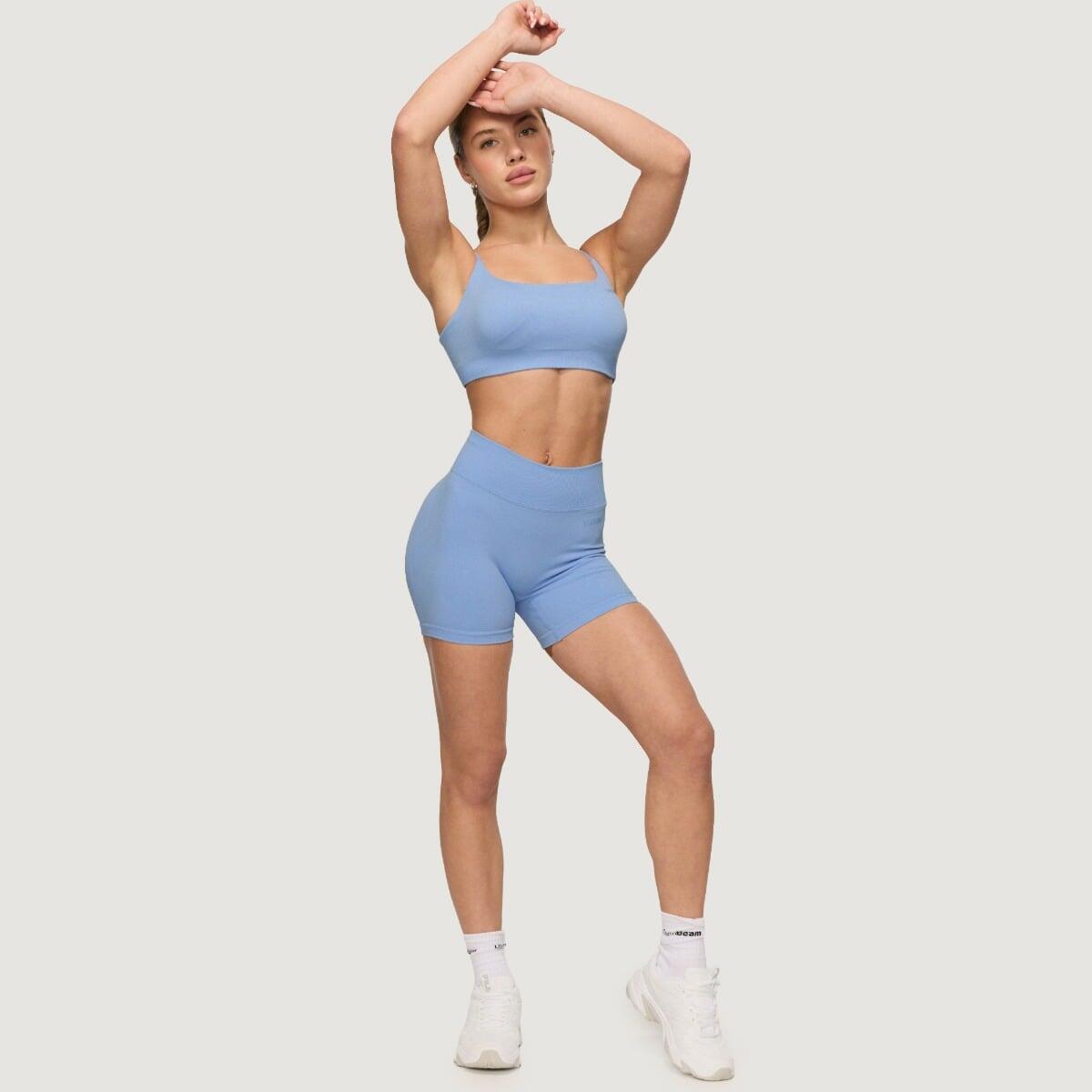 Pantaloncini donna fitness slim blu NEO 4/7