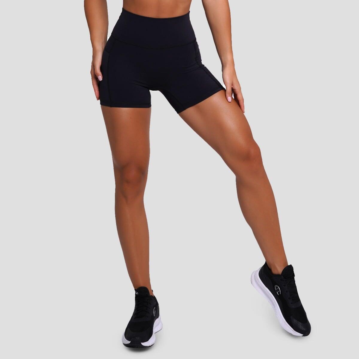 Szorty damskie fitness slim z wysoką talią FIT