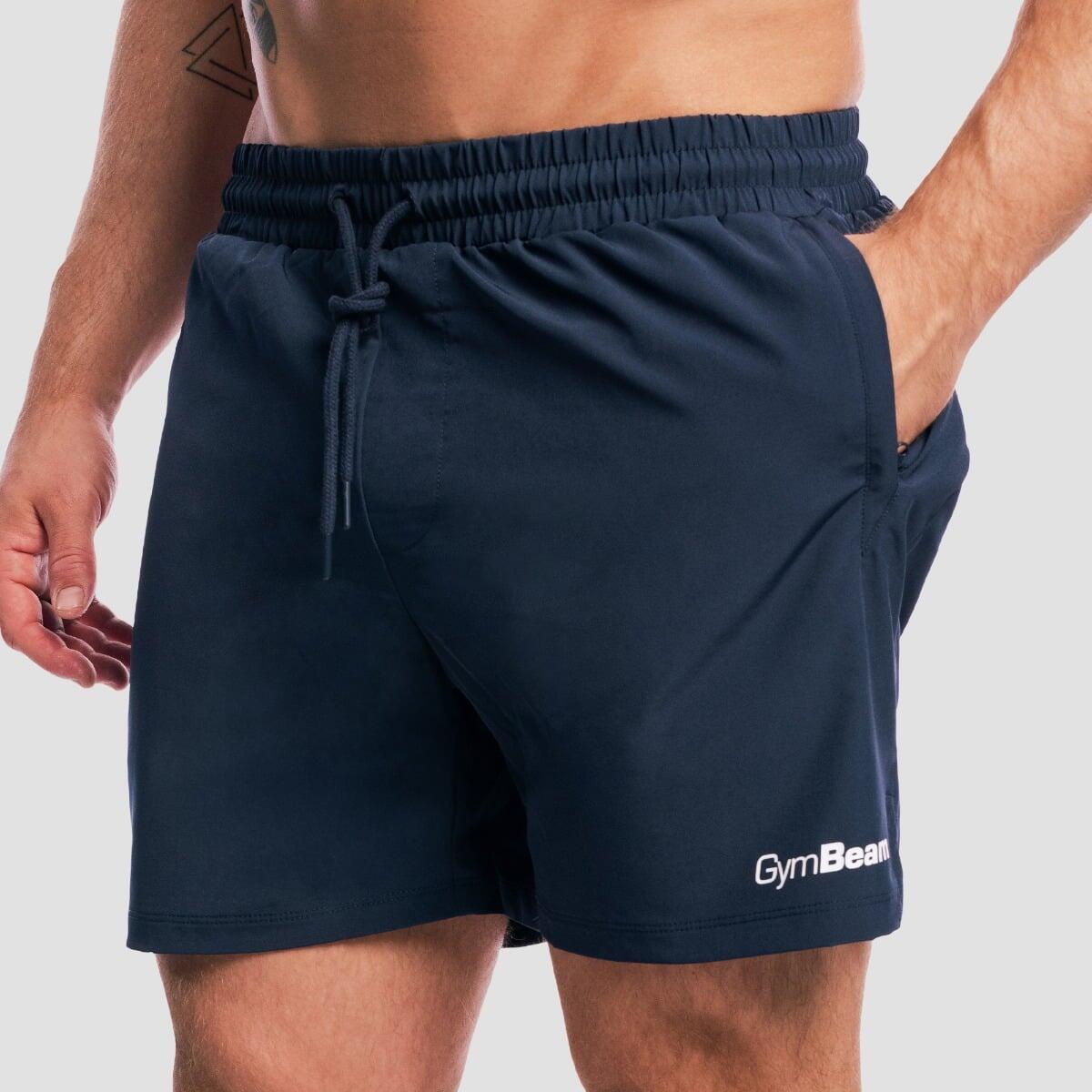 Pantaloncini uomo palestra traspiranti blu Base 2/7