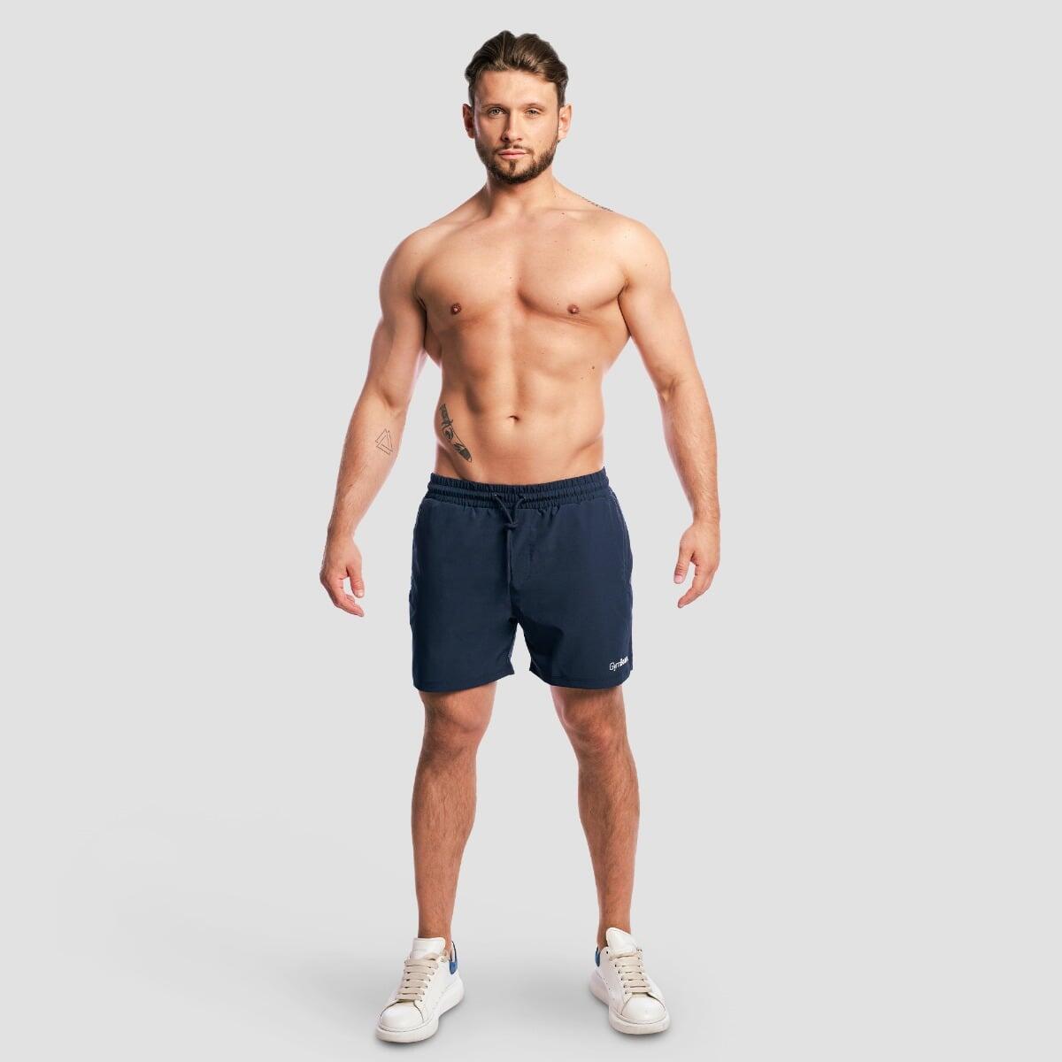 Pantaloncini uomo palestra traspiranti blu Base 5/7