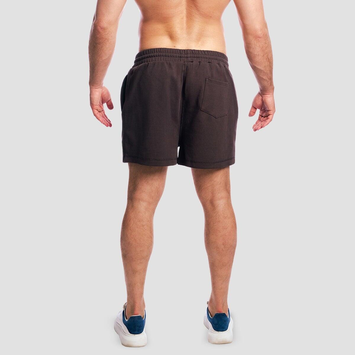Szorty męskie fitness oversize brązowe Aura 3/7