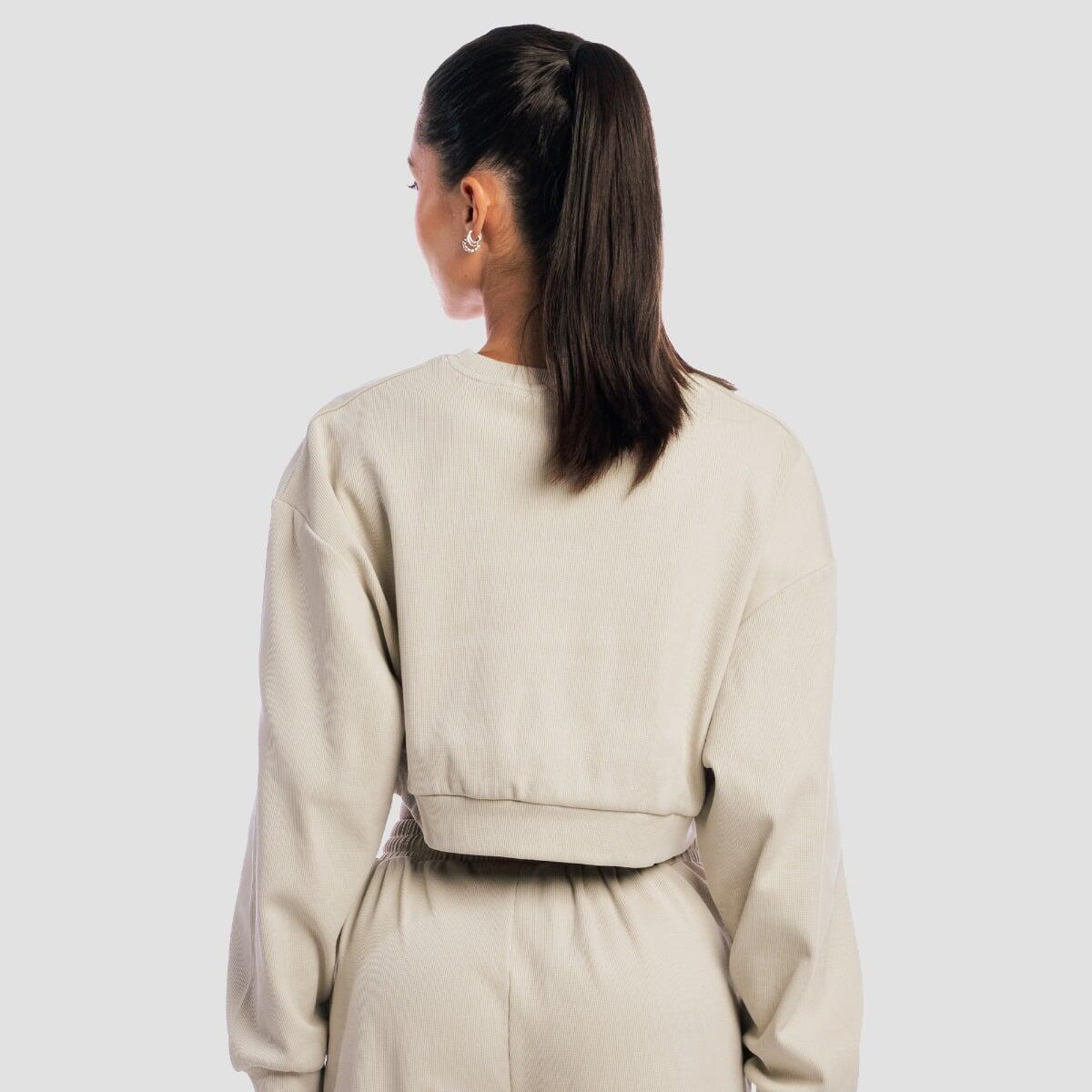 Felpa donna cropped grigia Aura 3/7