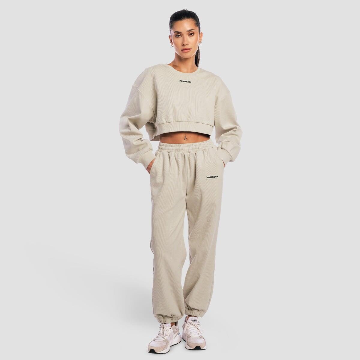 Felpa donna cropped grigia Aura 5/7