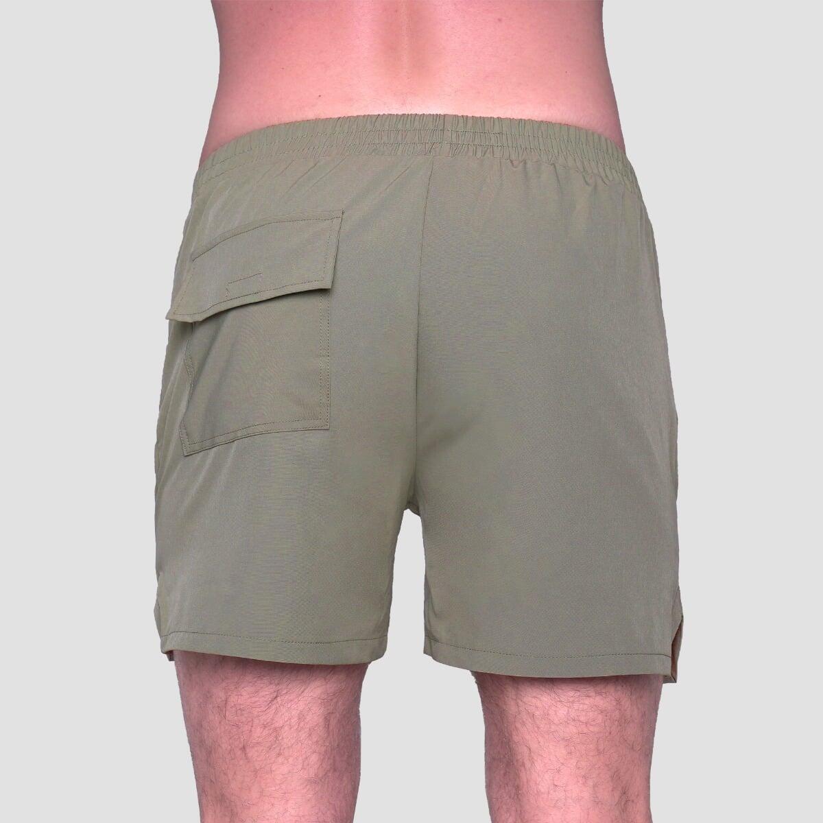 Pantaloncini uomo palestra traspiranti verdi Light Essence 5/7