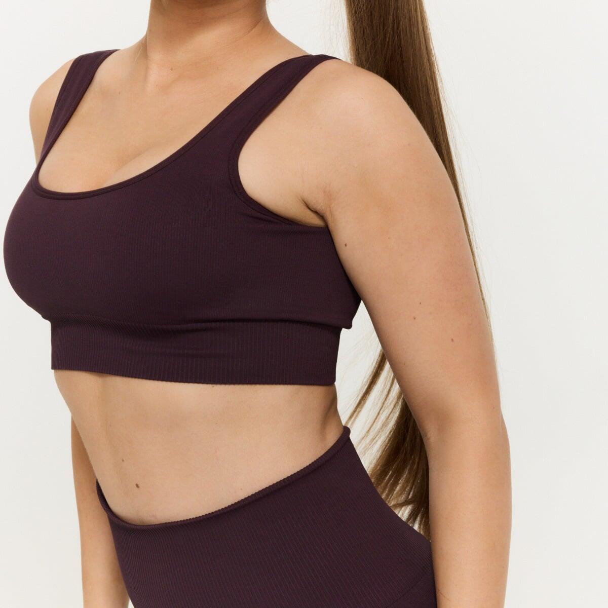 Reggiseno sportivo donna palestra traspirante viola GymBabe 2/5