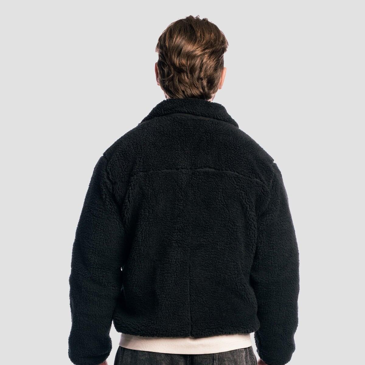 Giacca uomo con zip oversize nera Sherpa 3/7