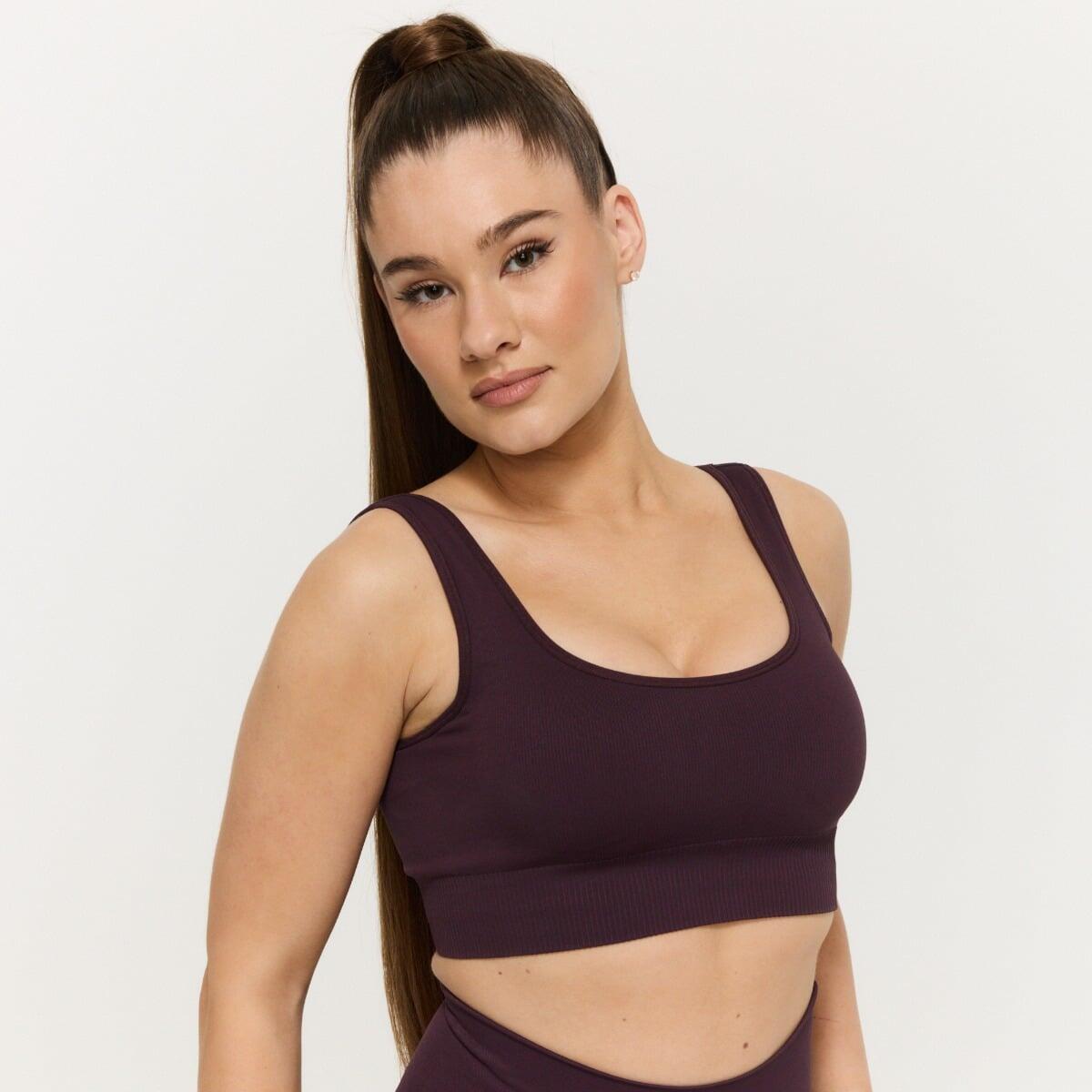 Reggiseno sportivo donna palestra traspirante viola GymBabe 1/5