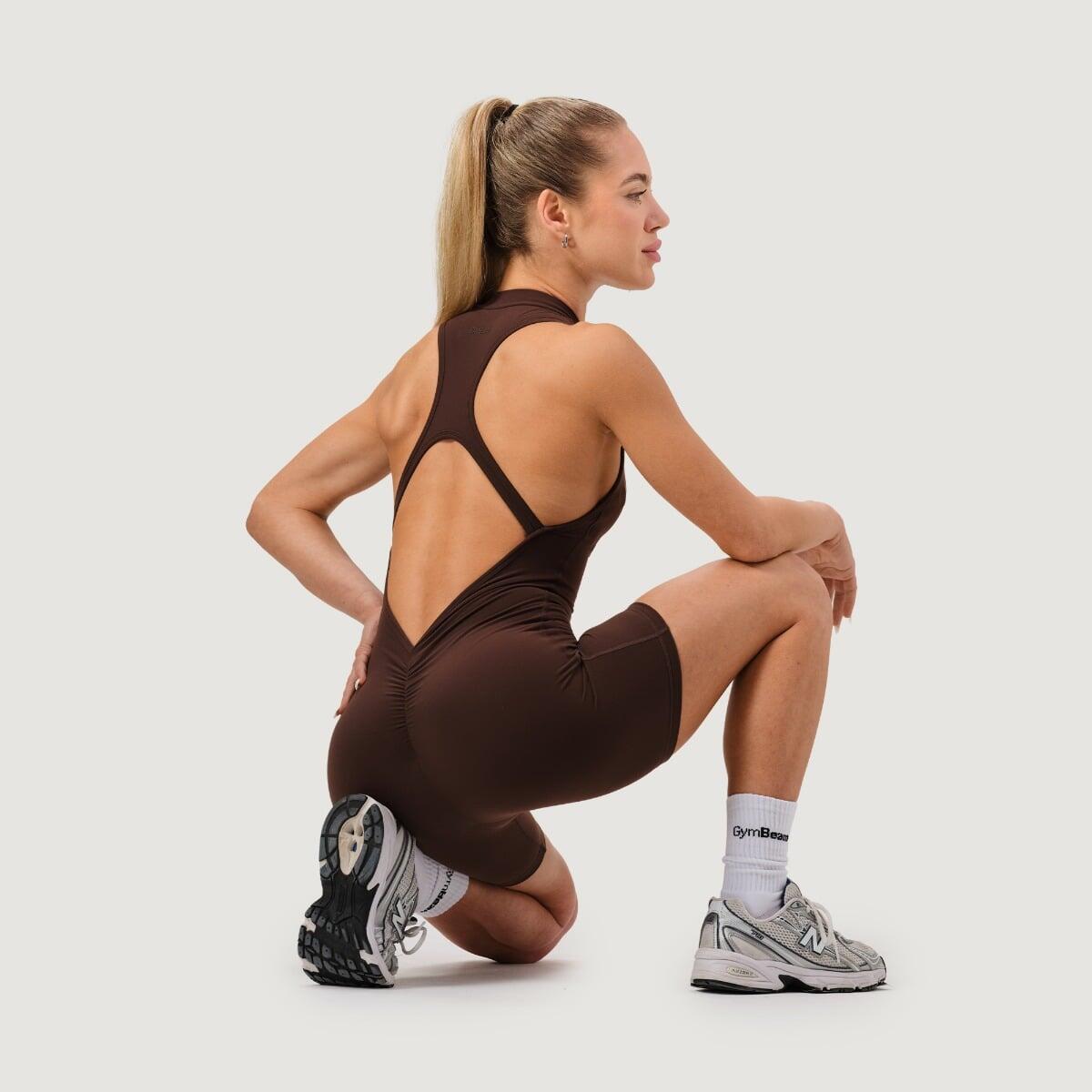 Tuta intera donna fitness con zip moka NEO 5/7