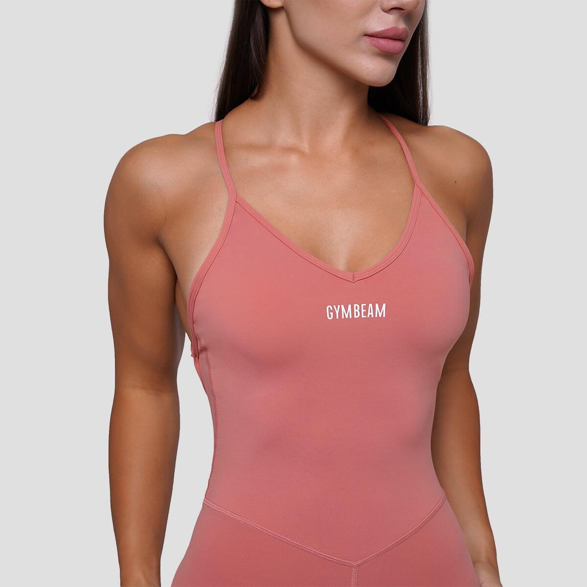 Tuta intera donna allenamento slim salmone FIT 4/7