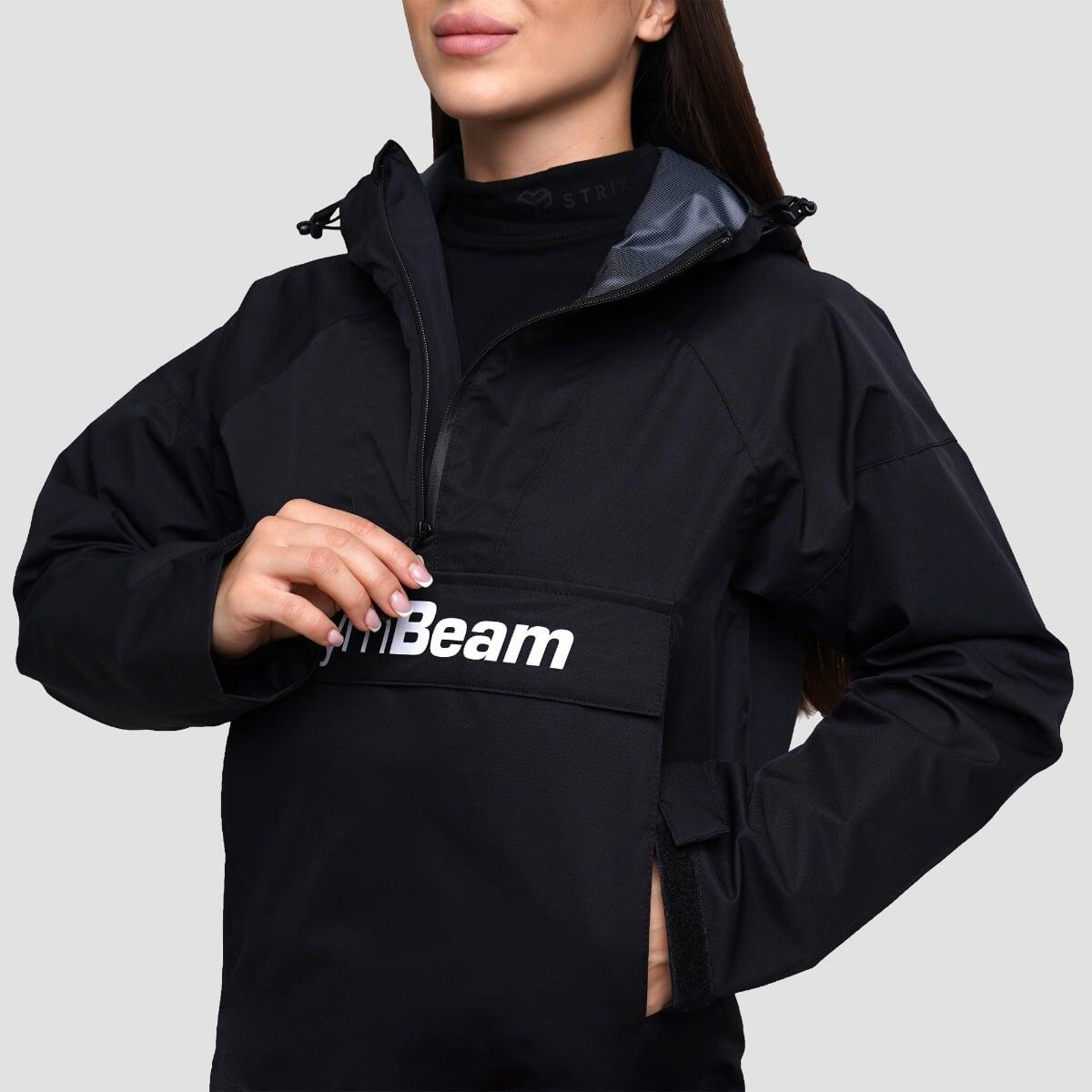Giacca donna trekking impermeabile nera Smock 2/7