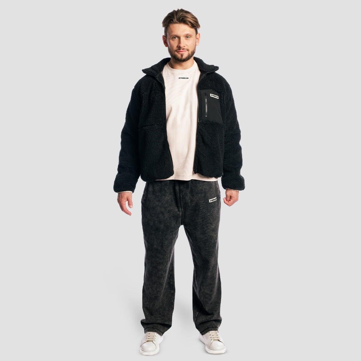 Giacca uomo con zip oversize nera Sherpa 5/7