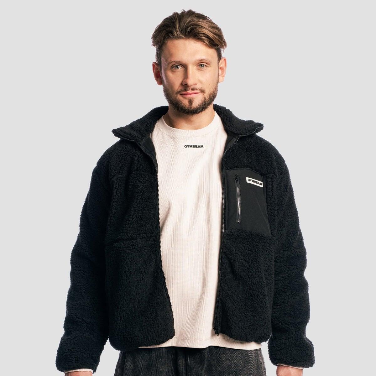 GYMBEAM Pánská fleecová bunda na zip oversize Sherpa