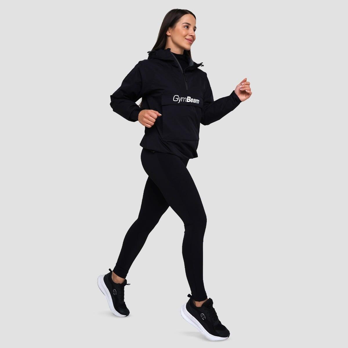 Giacca donna trekking impermeabile nera Smock 6/7