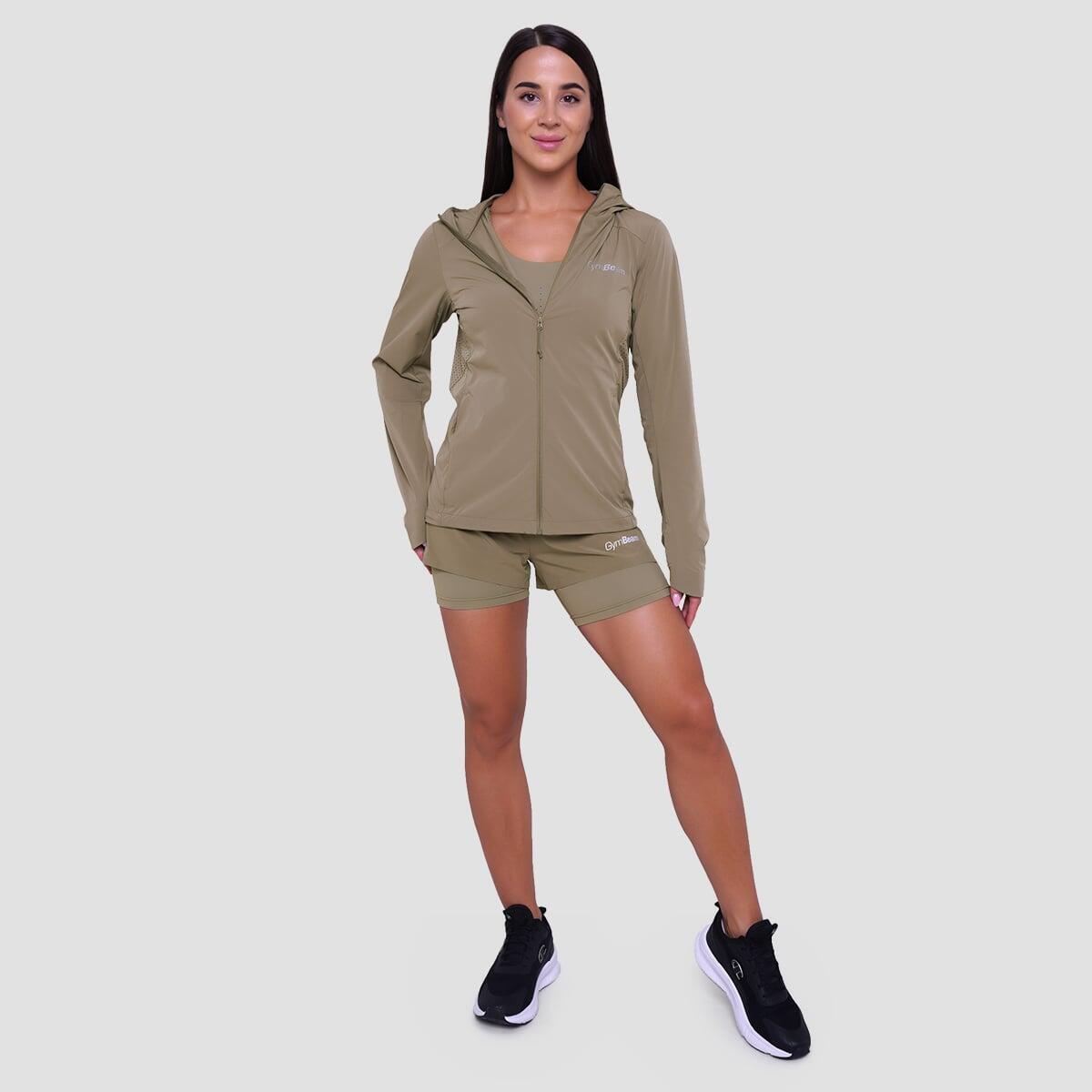 Giacca donna running con zip verde Pulse 6/7