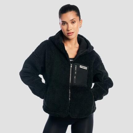 Kurtka damska fitness z kapturem oversize Sherpa Canyon