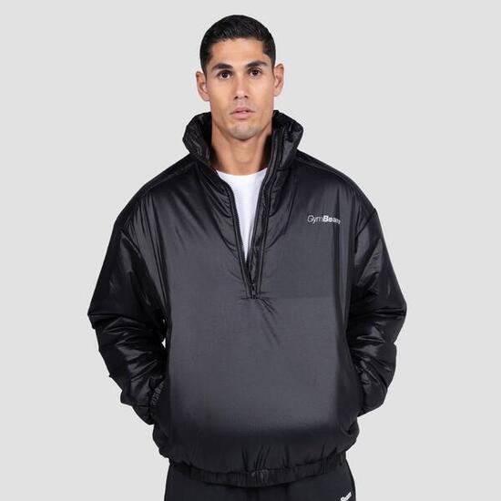 Giacca uomo 1/2 zip nera Prime