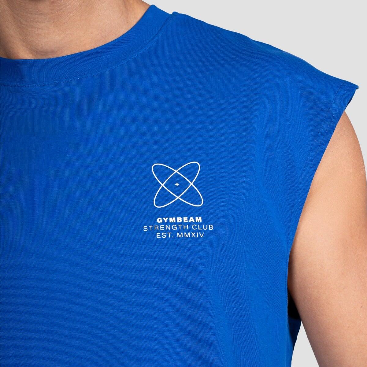 Canotta uomo palestra traspirante blu Discipline 3/7