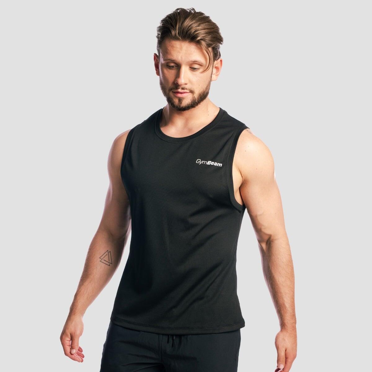 Canotta uomo palestra traspirante nera Mesh Base 3/7