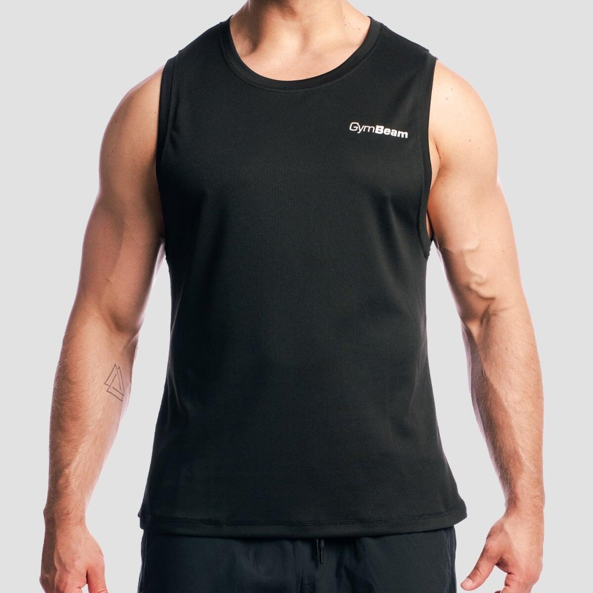 Canotta uomo palestra traspirante nera Mesh Base 2/7