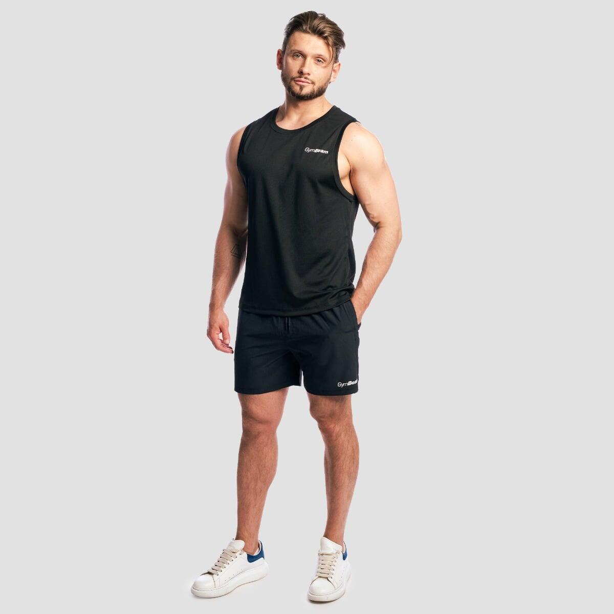 Canotta uomo palestra traspirante nera Mesh Base 5/7