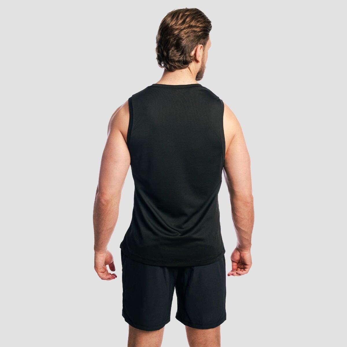 Canotta uomo palestra traspirante nera Mesh Base 4/7