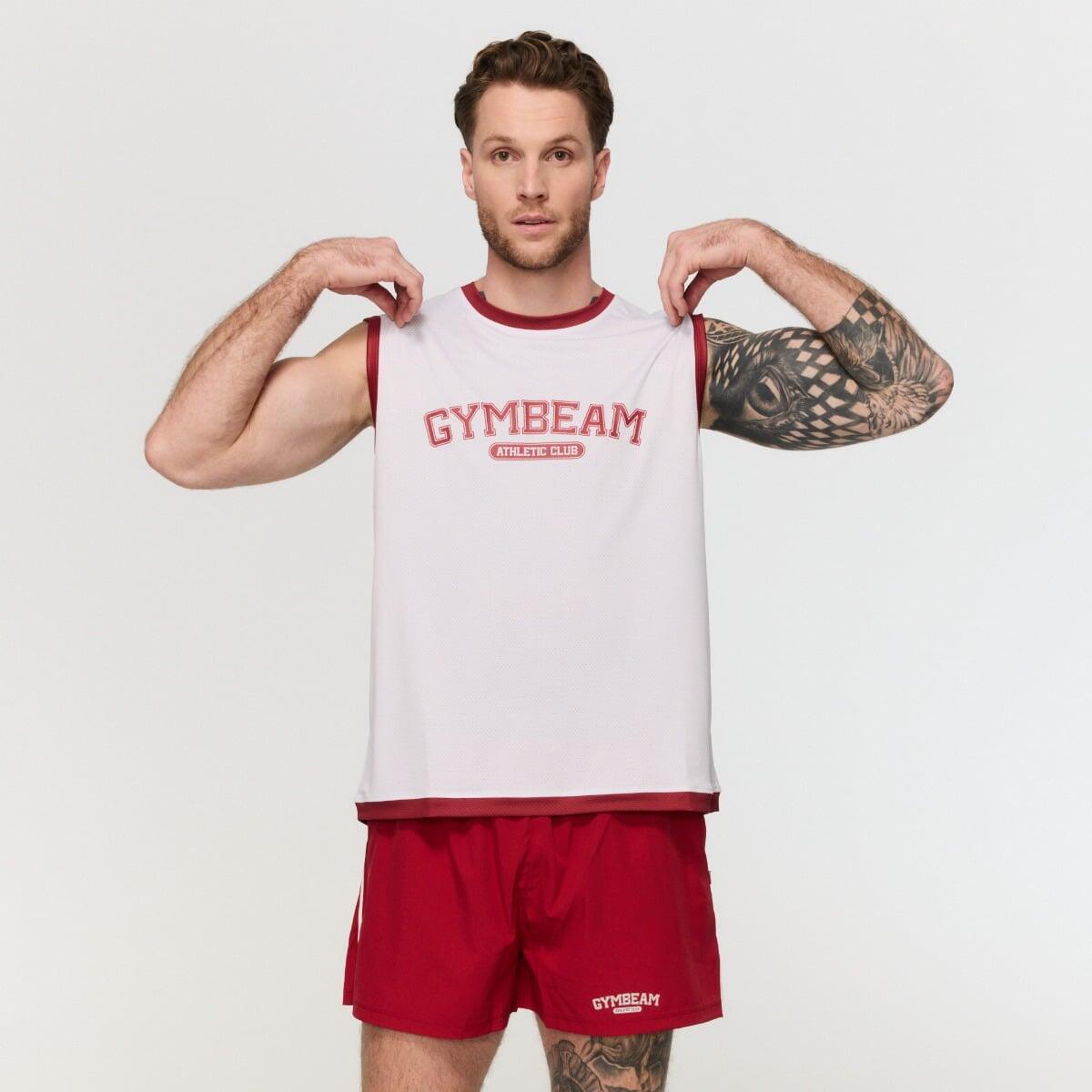 Canotta uomo basket oversize bianca Varsity 5/7