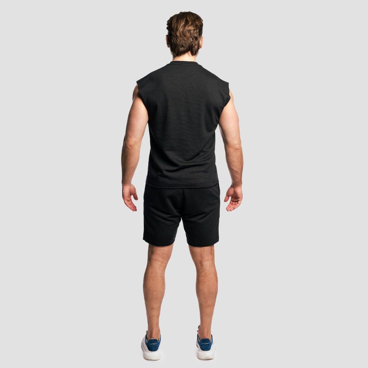 Canotta uomo palestra senza maniche nera Apex 5/7