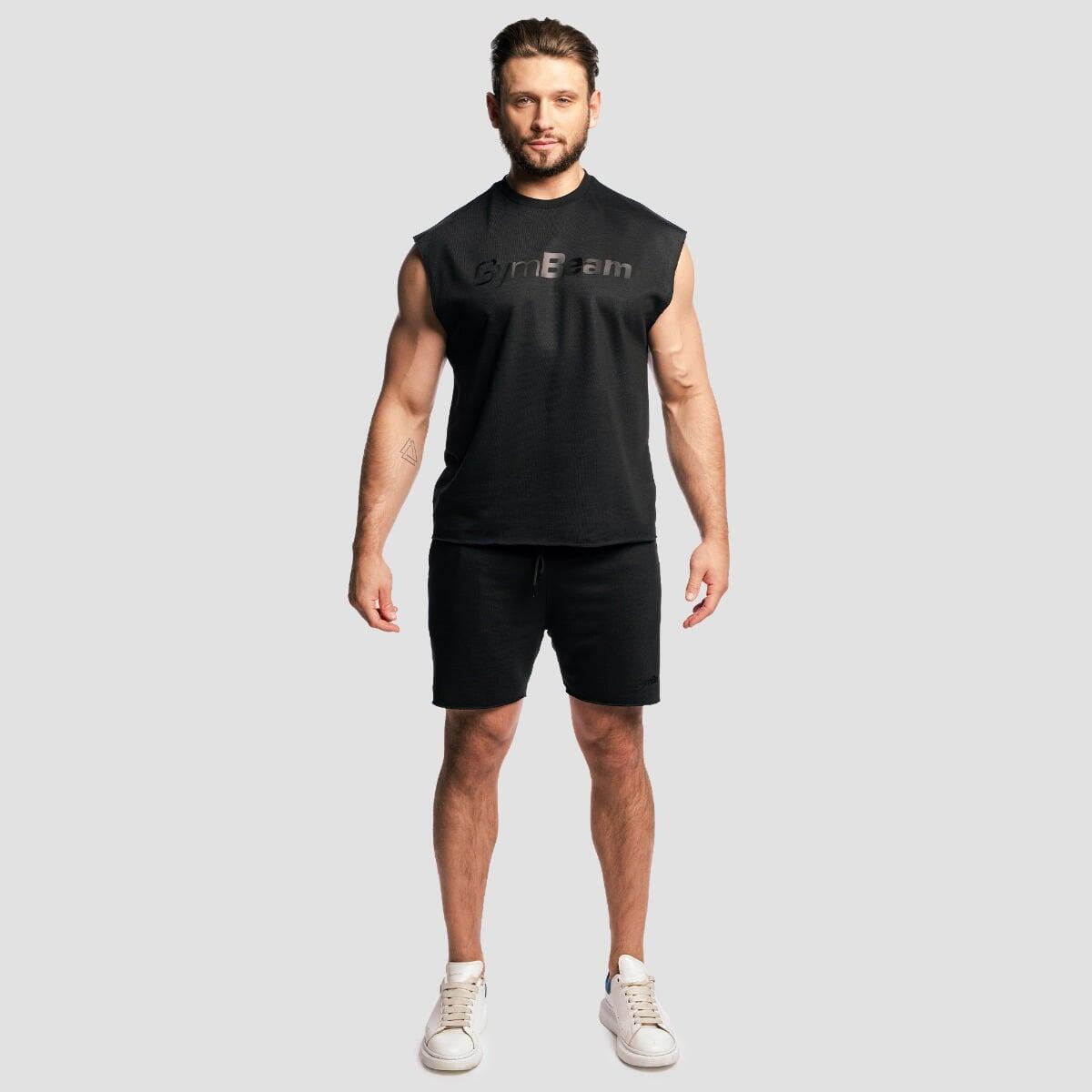 Canotta uomo palestra senza maniche nera Apex 4/7