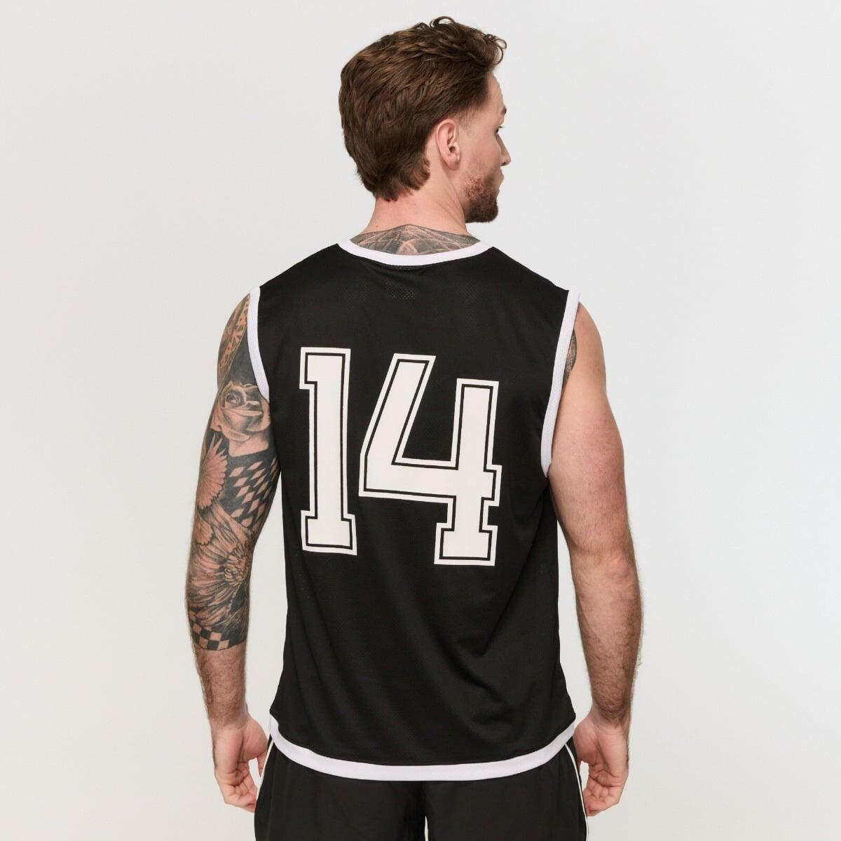 Canotta uomo basket oversize nera Varsity 6/7