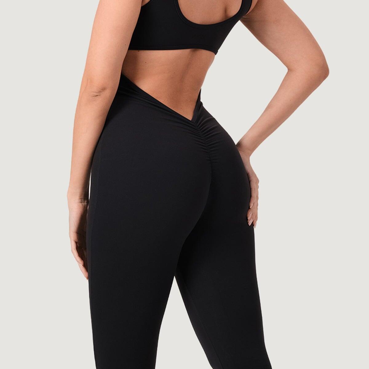 Kombinezon damski fitness bez rękawów slim fit NEO Black 4/7