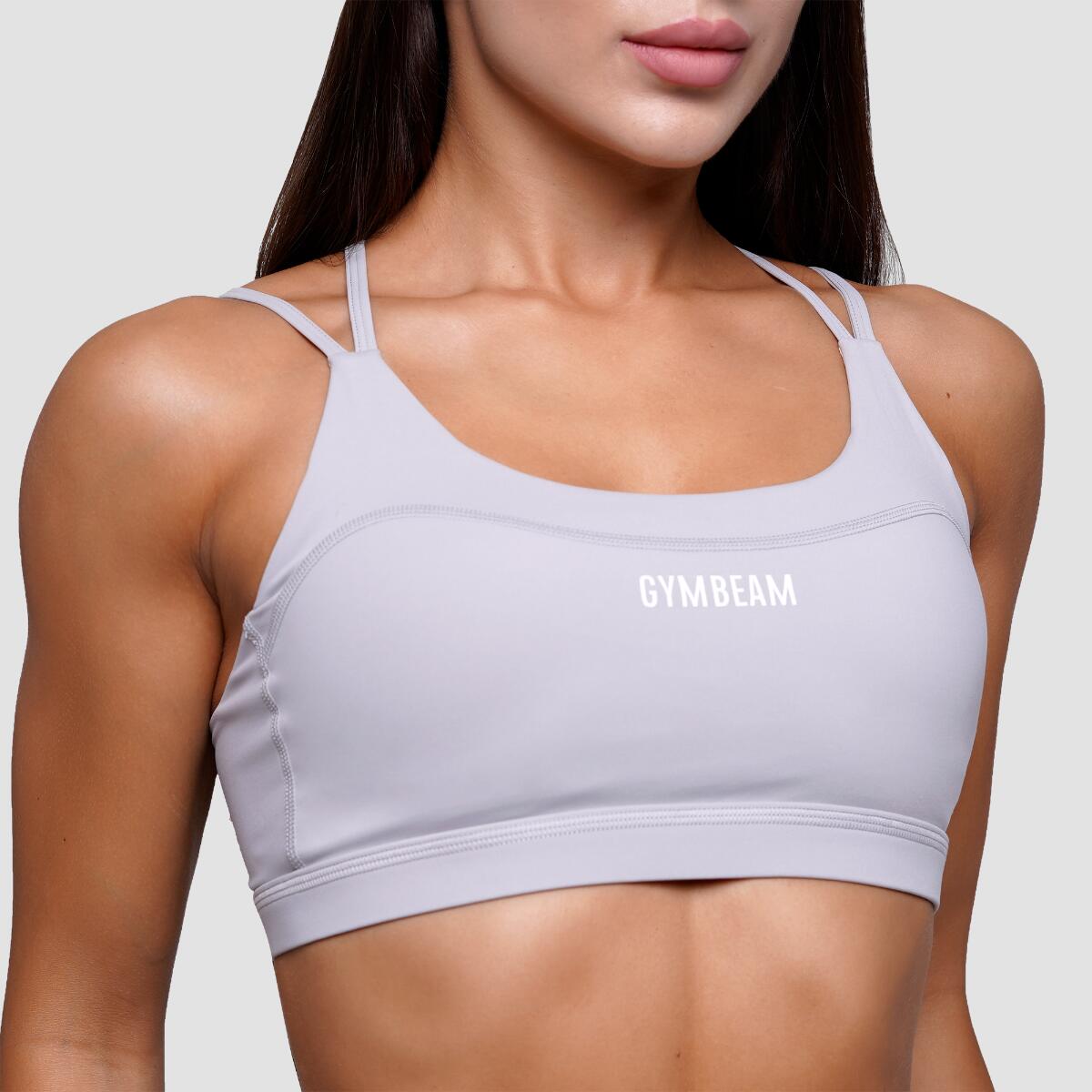 Biustonosz sportowy damski fitness bez zapięcia szary FIT 3/7