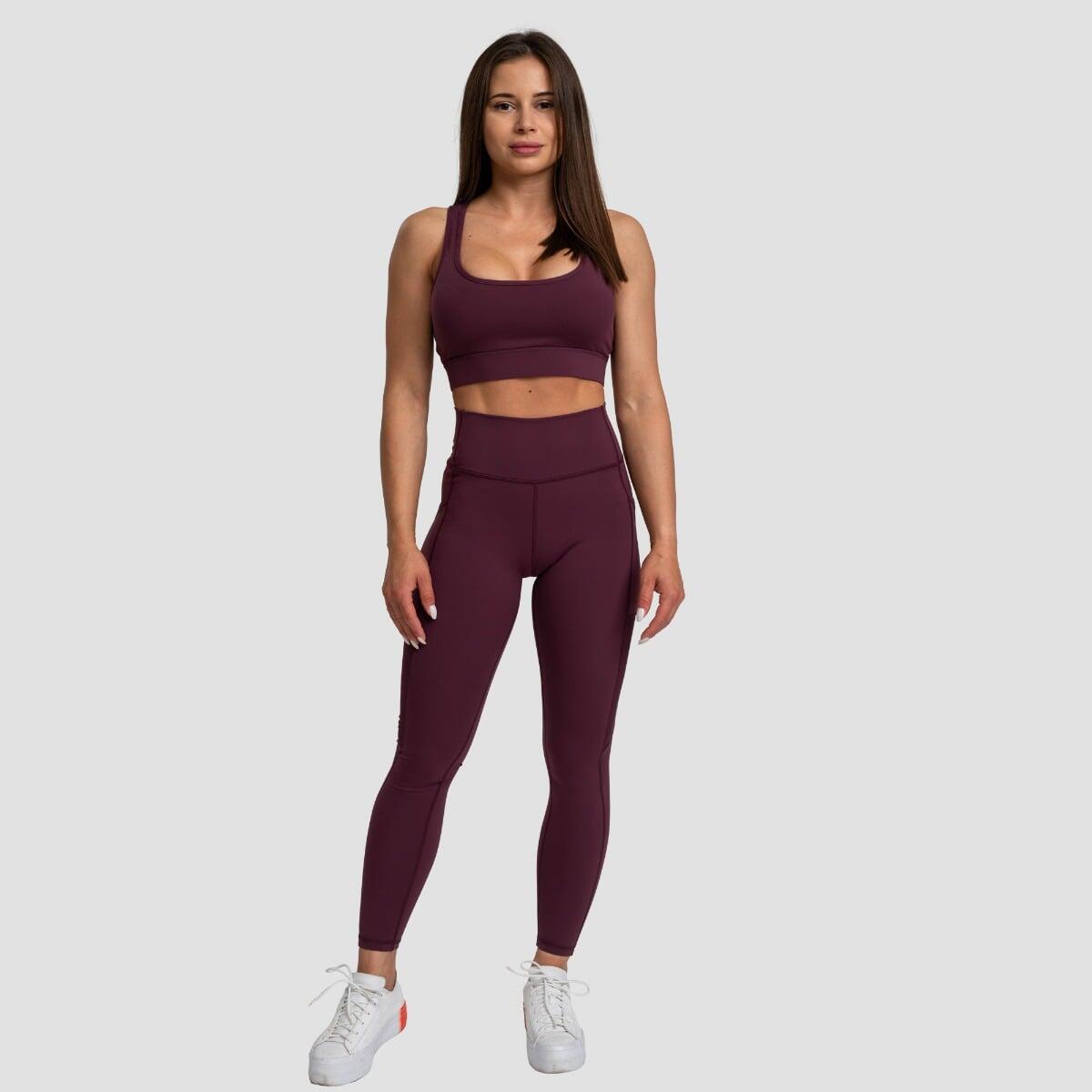 Reggiseno sportivo donna palestra traspirante rosso Mesh Panel 5/7