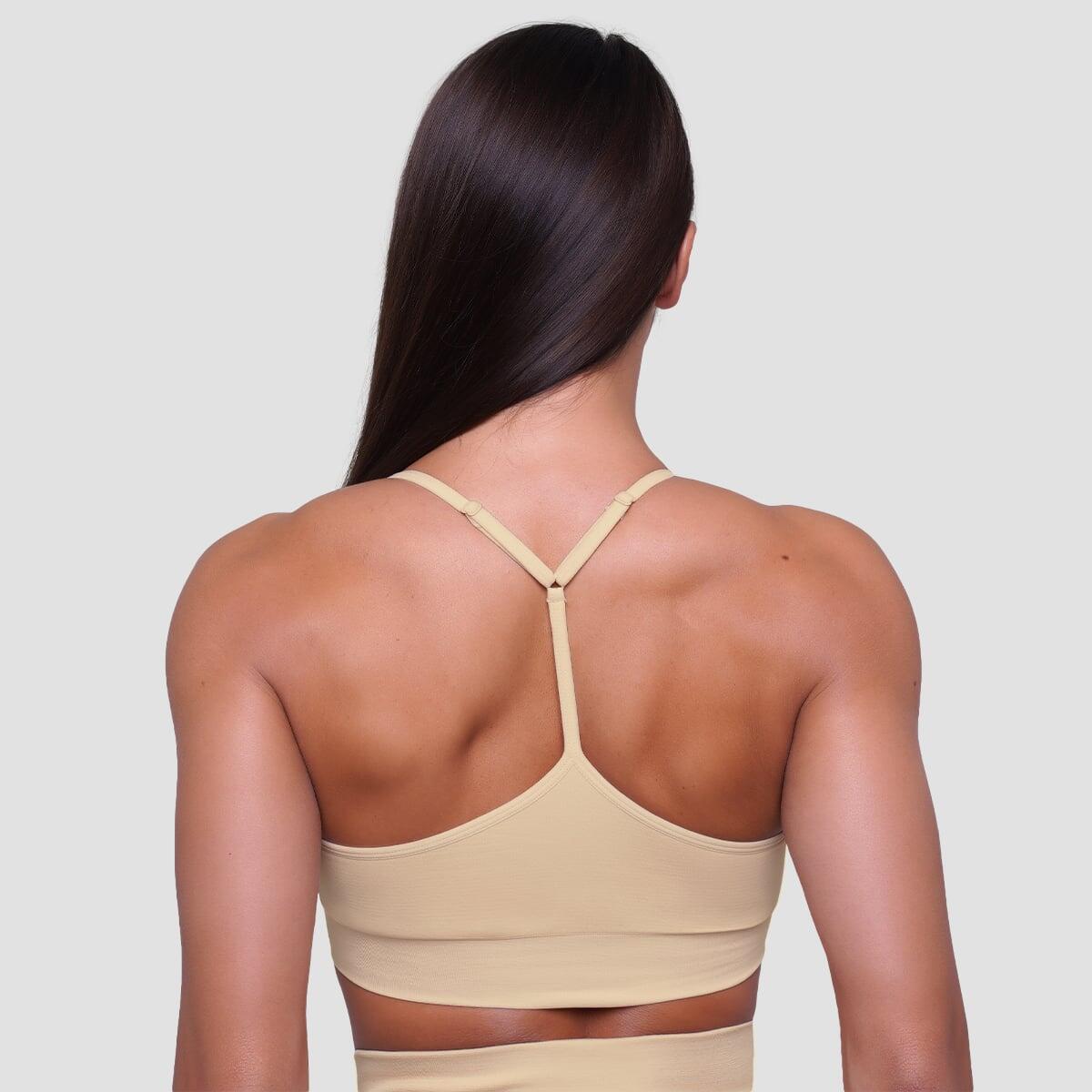Reggiseno donna palestra senza cuciture crema String 3/7