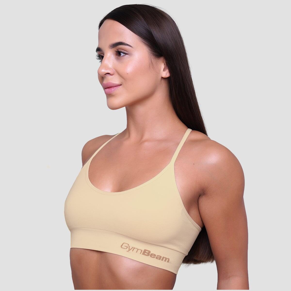 Reggiseno donna palestra senza cuciture crema String 2/7