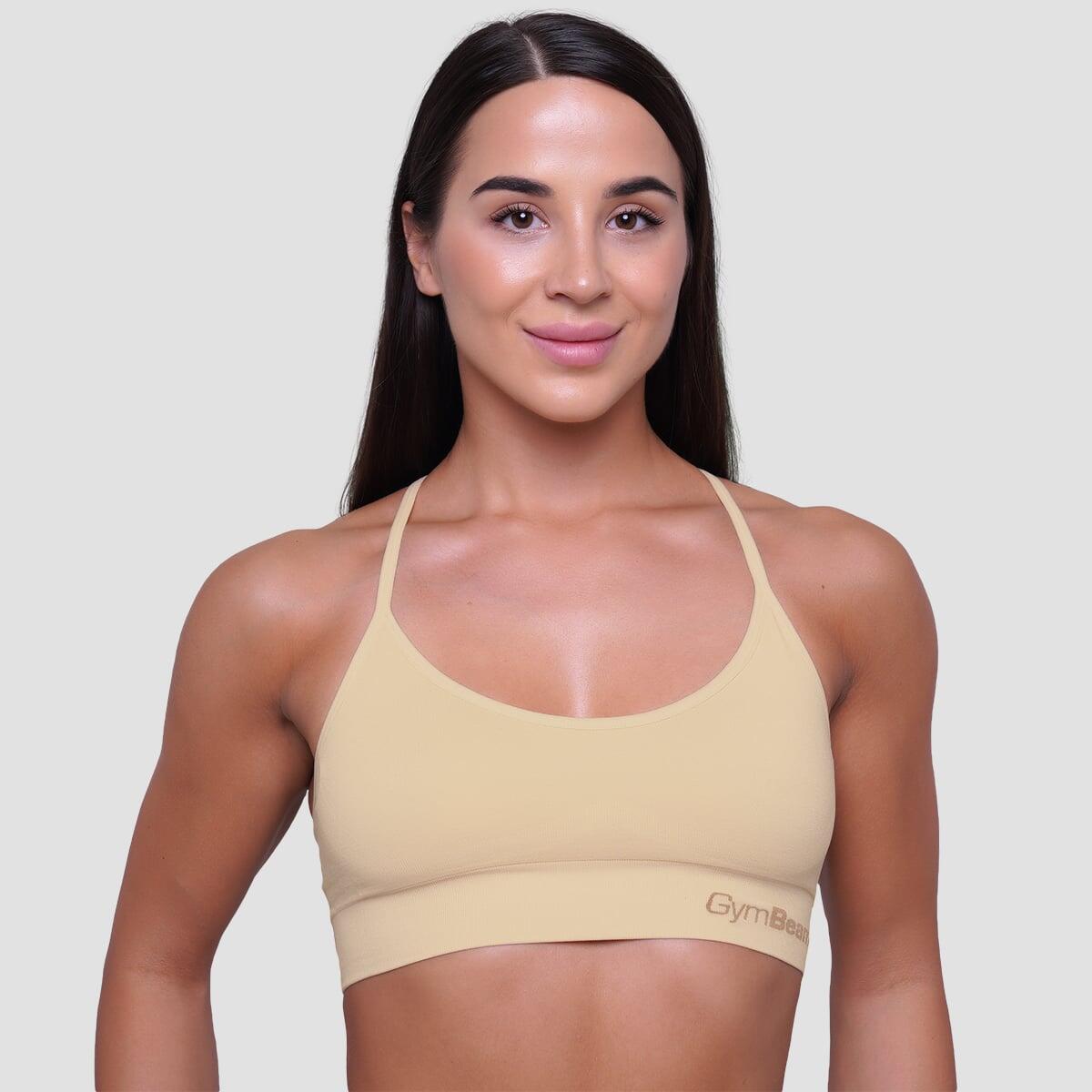 Reggiseno donna palestra senza cuciture crema String 1/7
