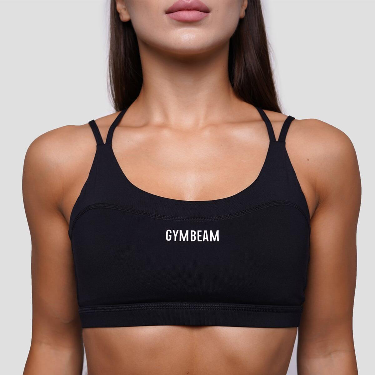 Biustonosz sportowy damski fitness bez zapięcia czarny FIT 3/7
