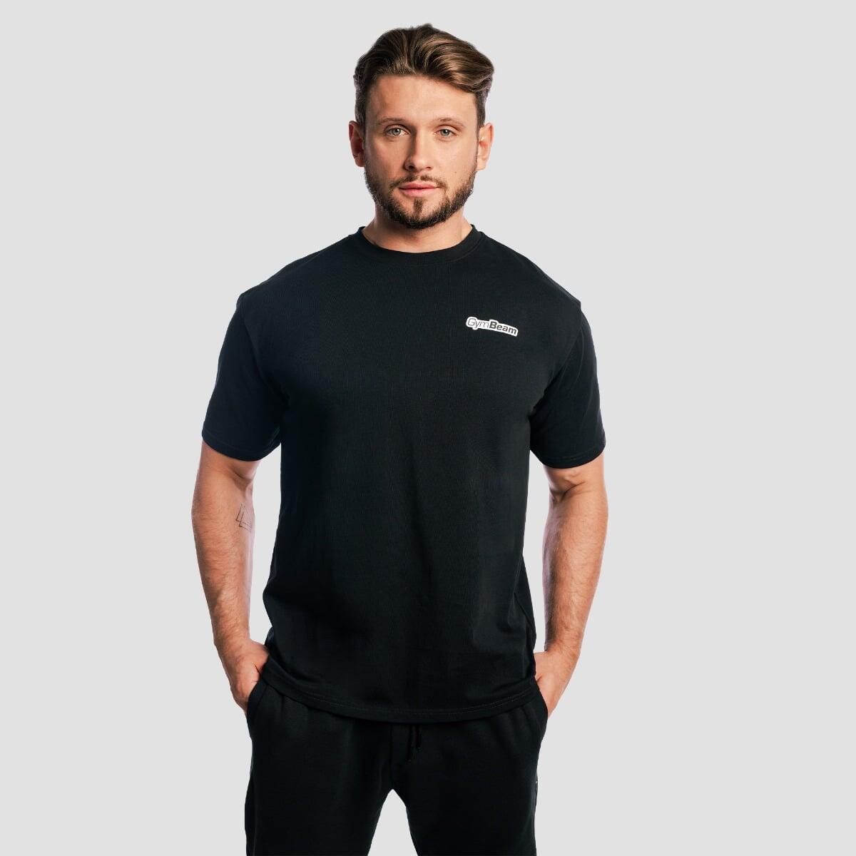T-shirt uomo oversize nera Zone 3/7
