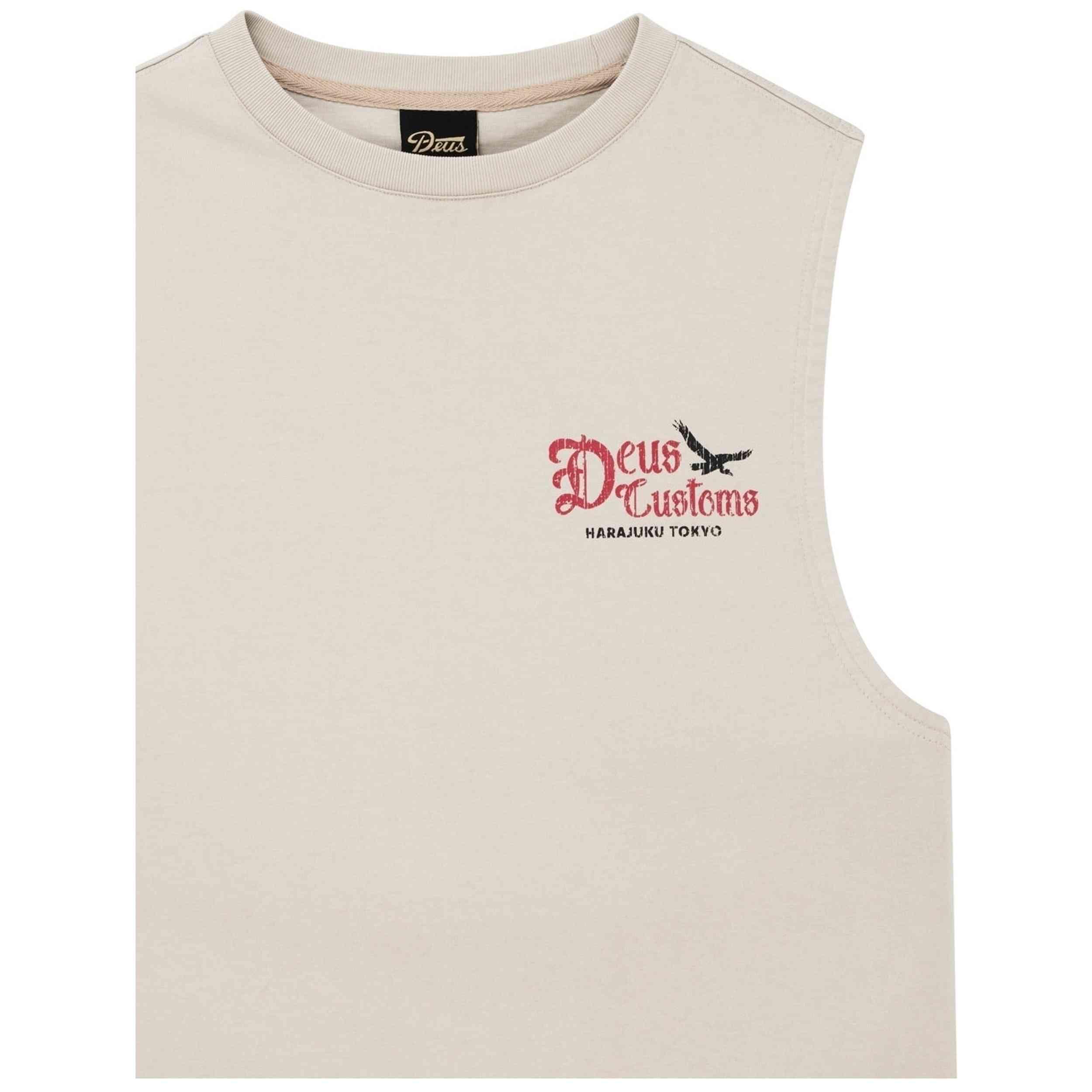 Camiseta regata Deus ex machina modelo D262USL210-IVORY para homem 3/4
