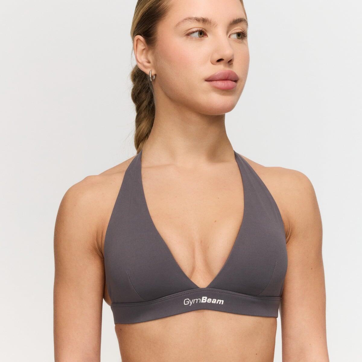 Biustonosz damski fitness halter szary Fierce 2/7