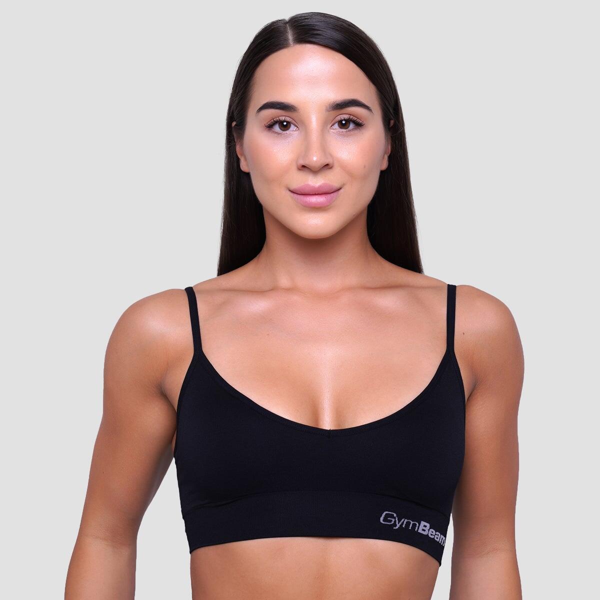 Reggiseno sportivo donna palestra senza cuciture nero Triangle 2/7