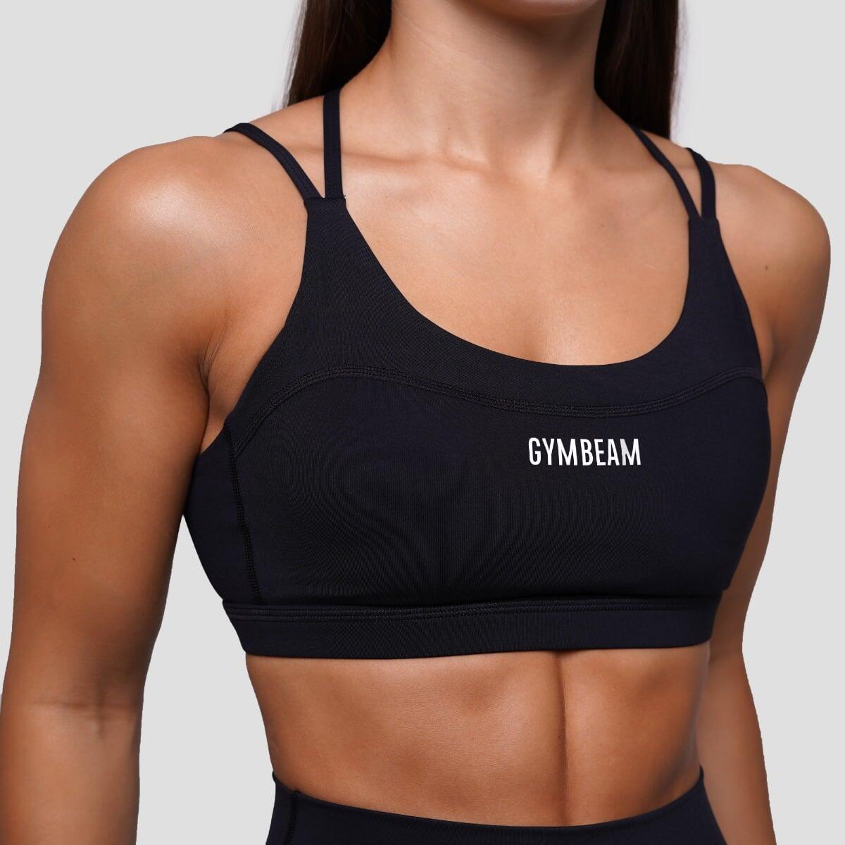 Biustonosz sportowy damski fitness bez zapięcia czarny FIT 4/7