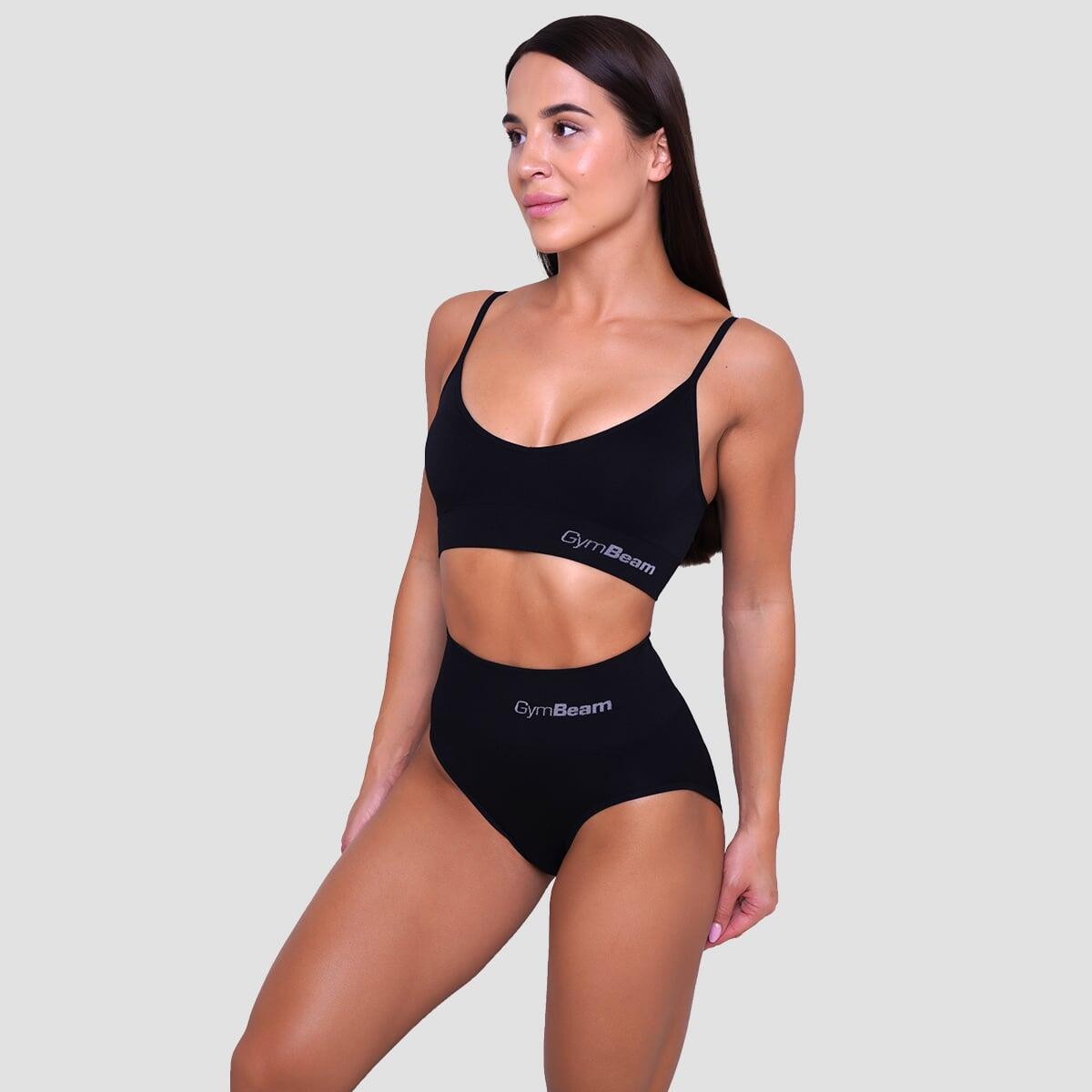 Reggiseno sportivo donna palestra senza cuciture nero Triangle 5/7